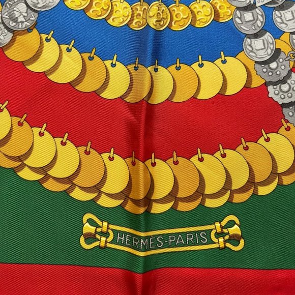 HERMES 100% Silk KOSMIMA Carre “35x35”/90cm Scarf #1343 - Picture 4 of 6